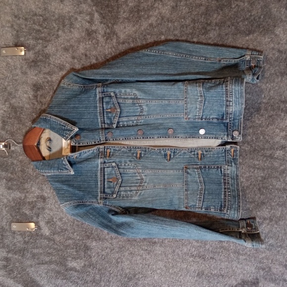 Eddie Bauer Jean Button Jacket Classic Vintage Trucker Look Womens Small - Picture 2 of 8